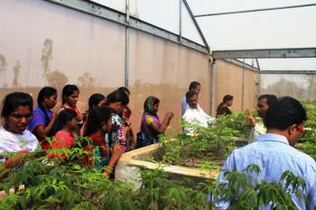 Field visit of trainees to nursery, Forest Research Station, Mulugu.