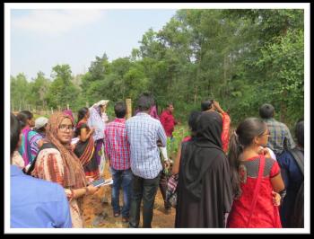 Stakeholders visiting Hardwickia binata trial area